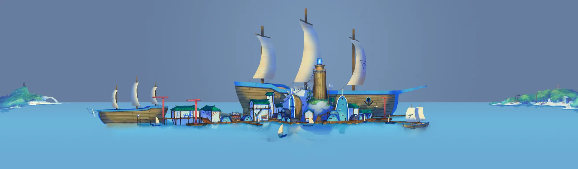 VR Tribes - Sea Village render